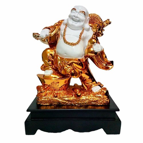 Statue bouddha rieur or - de, en