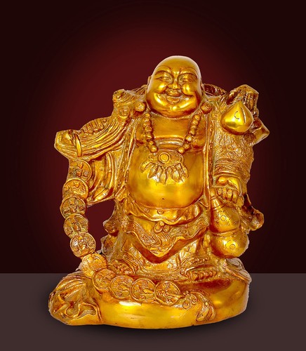 Statue figurine bouddha rieur - figurine,